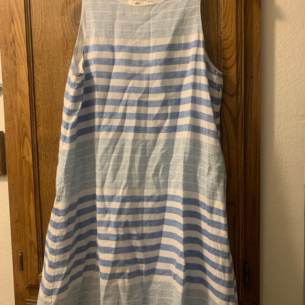 Vineyard Vines White & Blue Striped Dress - Size 6